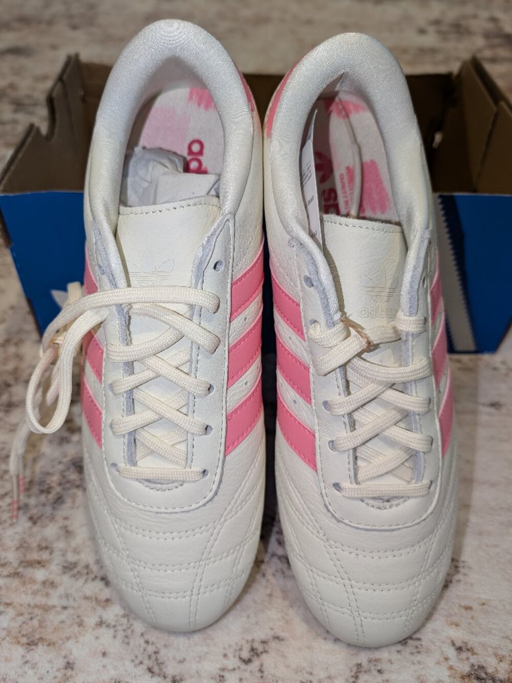 New Adidas Taekwondo Lace J Women's 7.5 Off White Bliss Pink